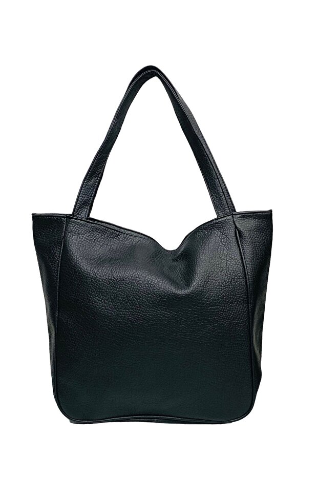 Black Women's Soft Washed Leather Casual High Quality Shoulder Bag