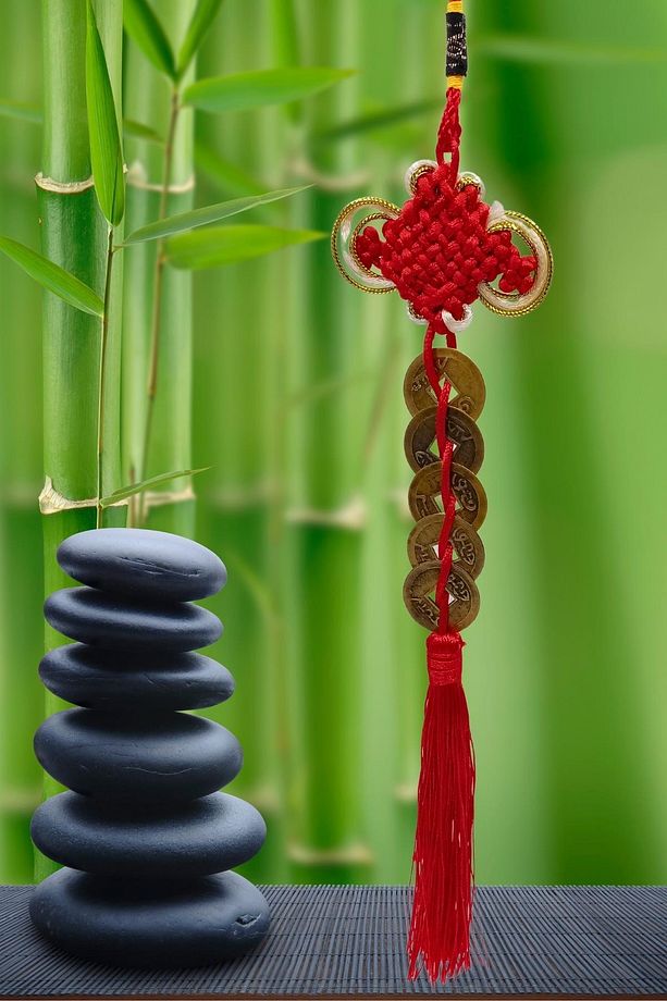 Feng Shui Şans ve Bereket Beşli Set Bagua Ayna Para Dragon ve Maneki Neko - 5