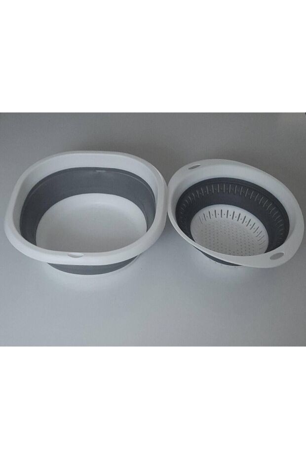 Folding Basin (stain) and Folding Round Strainer 2-Piece