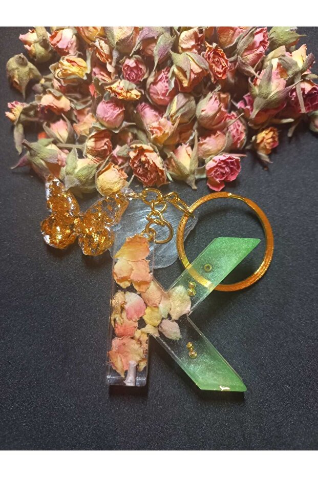 سلسلة مفاتيح إيبوكسي K مصنوعة يدويًا - 1