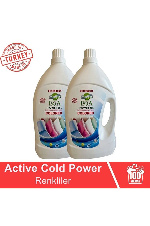 2'li Power Jel Renkli Sıvı Yıkama Deterjanı 3900 ml - 1