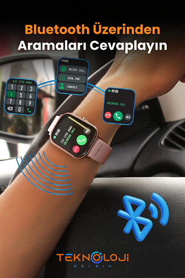 Kadın Akıllı Saat Smart Watch G9 Mini Flamingo Kolye Hediyeli Ios ve Android Uyumlu 38mm 2.2inç - 7