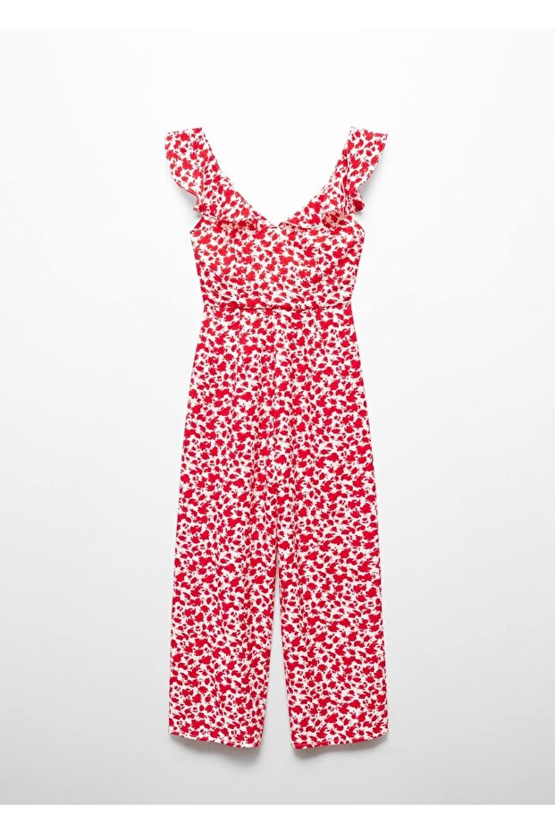 Çiçek desenli uzun tulum - 3