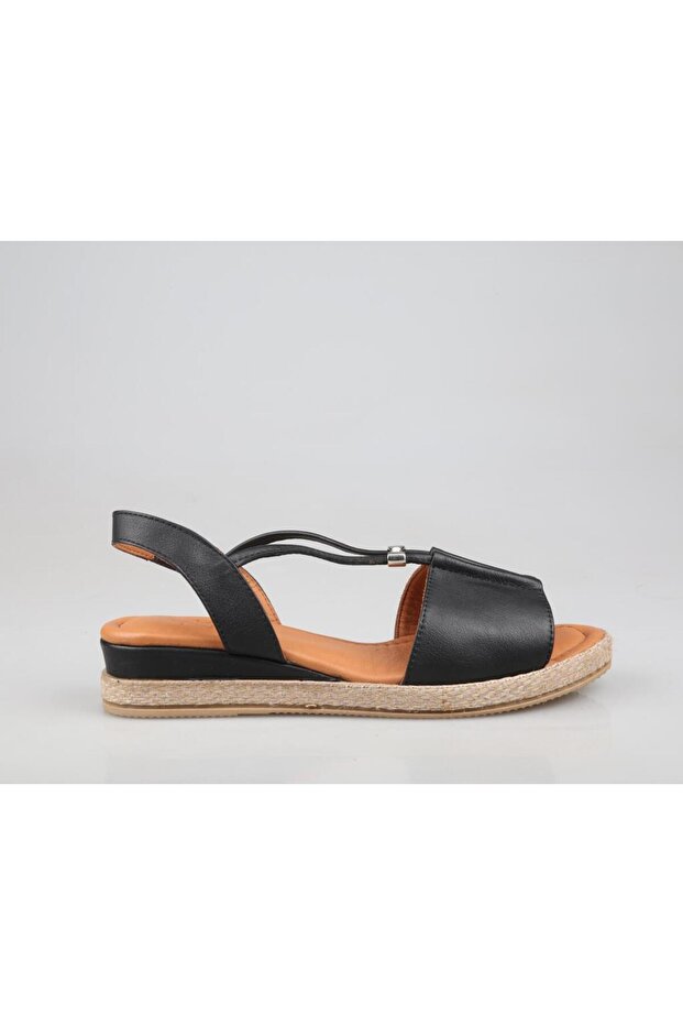 1276 Genuine Leather Black Women's Sandals