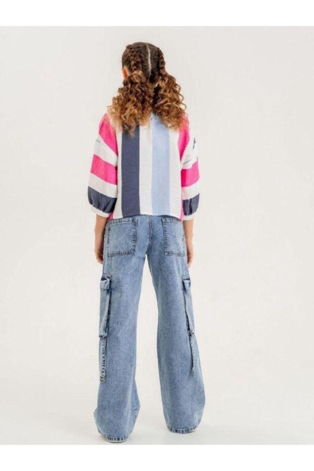 Κορίτσι - Ελαστικό ριγέ πουκάμισο - 7