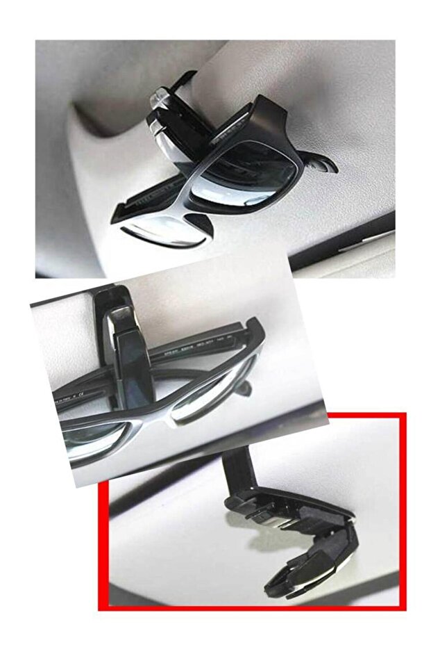 Auto In-Car Latched Glasses Holder Sunglasses Retaining Clip
