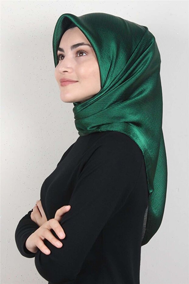 Janjan Diamond Scarf 4103-13 - أخضر زمردي