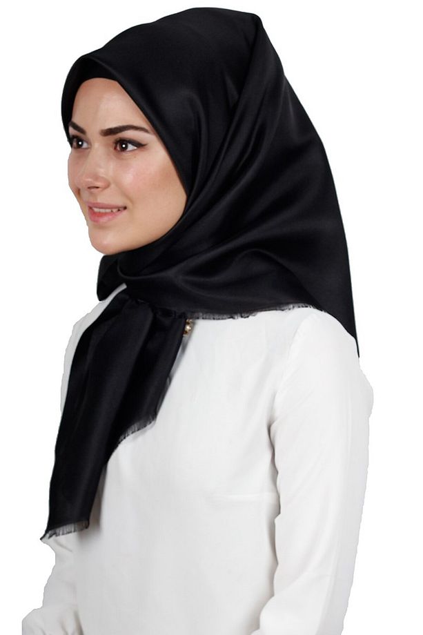 Delux Tafta Eşarp 1000-11 Siyah - 2