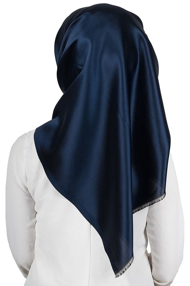 Delux Tafta Eşarp 1000-2 Lacivert - 1