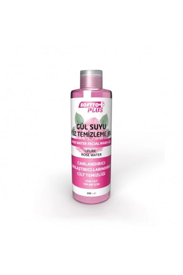 Softto Plus Gül Suyu Yüz Temizleme Jeli 200ml - 1