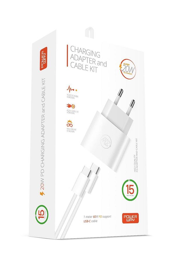 Rxs27 20w Type-c Şarj Adaptörü Ve Kablo Seti Hızlı Ve Güvenli Apple Uyumlu - 1