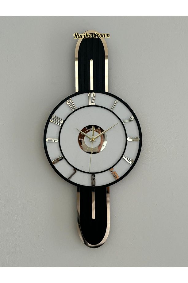 Modern Tasarımlı Ahşap Duvar Saati - Evinize Estetik Dokunuş (66 cm) - 1