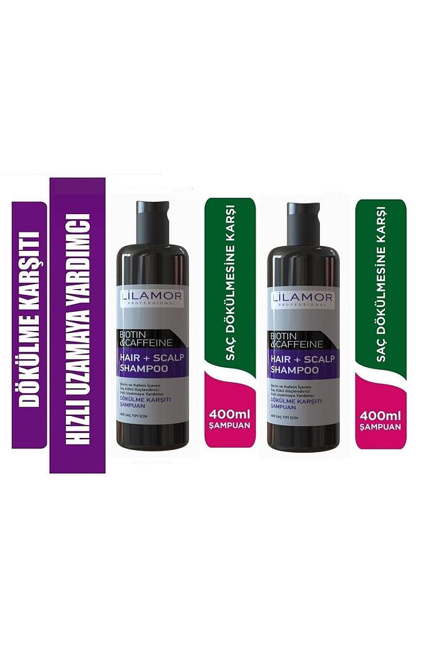 Biotin&caffeine Şampuan Saç Dokulmesine Karşı Hızli Uzamaya Yardımcı 400 ml X 2 Adet - 2