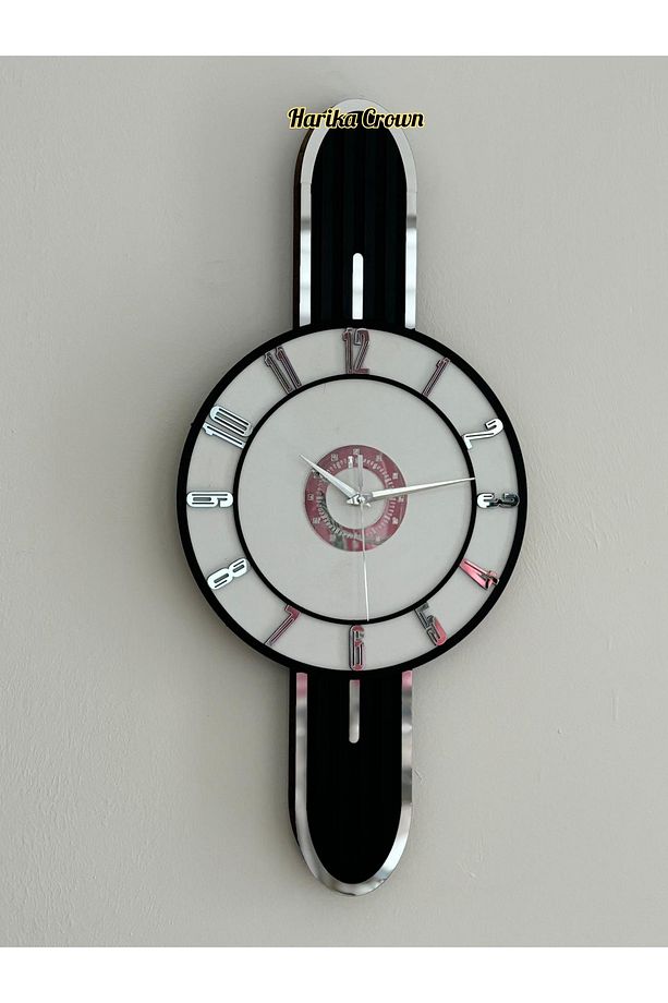 Modern Tasarımlı Ahşap Duvar Saati - Evinize Estetik Dokunuş (66 cm) - 1