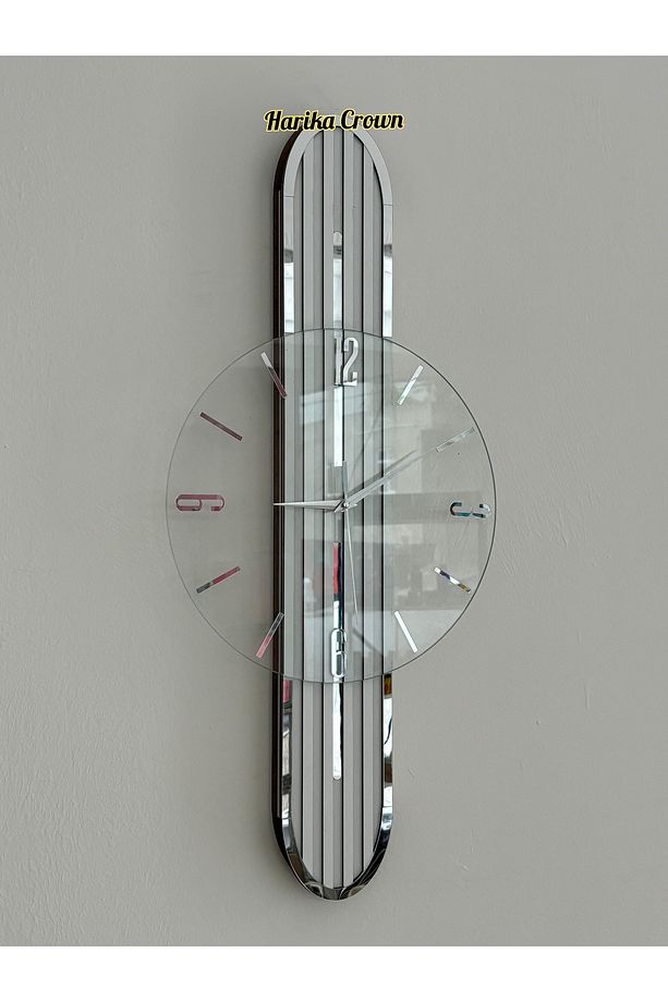 Modern Tasarımlı Ahşap Duvar Saati - Evinize Estetik Dokunuş (66 cm) - 1