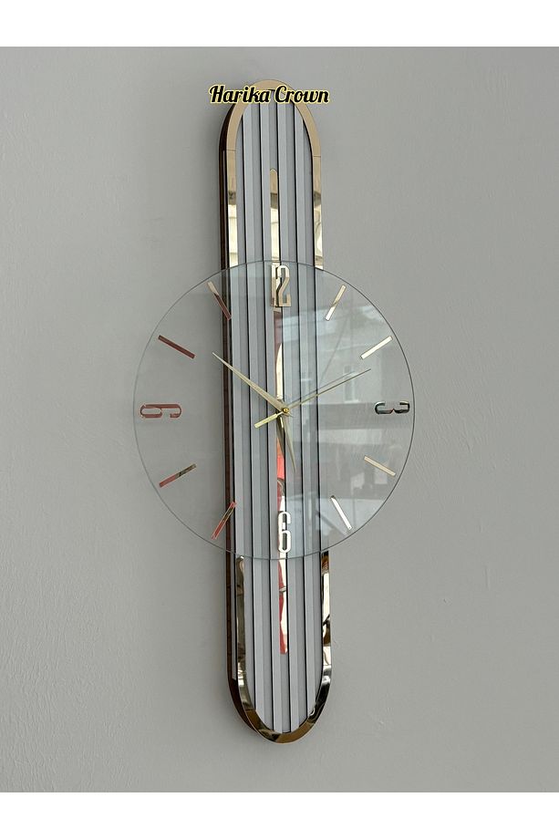 Modern Tasarımlı Ahşap Duvar Saati - Evinize Estetik Dokunuş (66 cm) - 1