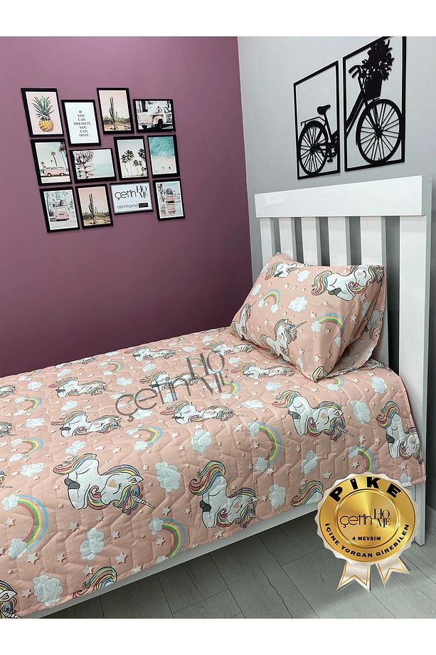 Tek Kişilik Kapitone Pike Seti 4 Mevsim Unicorn - 2