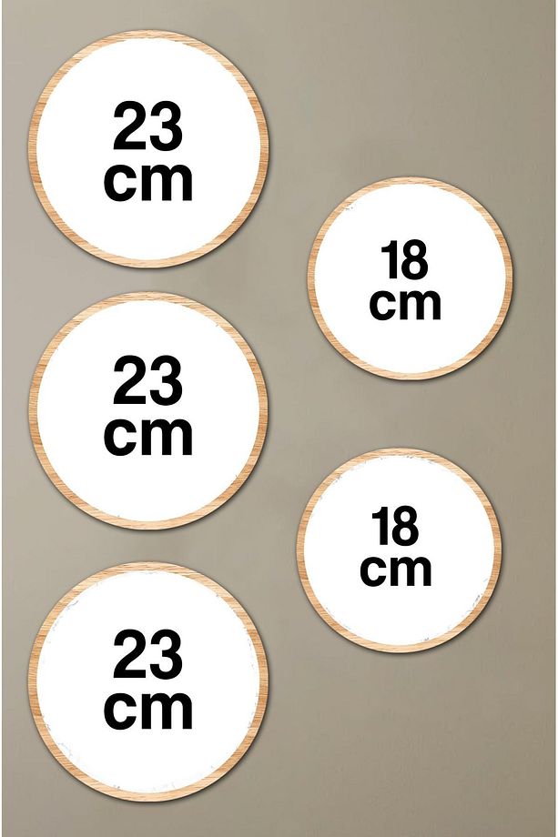Dekorize Mdf 5 Parça Çerçeve Görünümlü Tablo Set 5013 - 5
