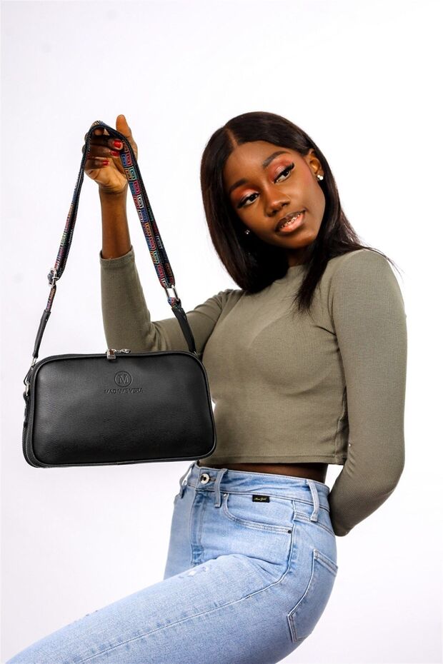 Cross Strap Women's Shoulder Bag Madame Vera Mv015 Juniper Black