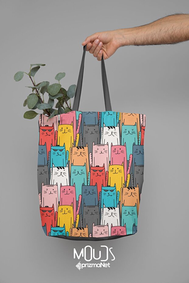 Cat Patterned Suede Texture - 155cm Width, Digital Printed, Kms-66 - 5