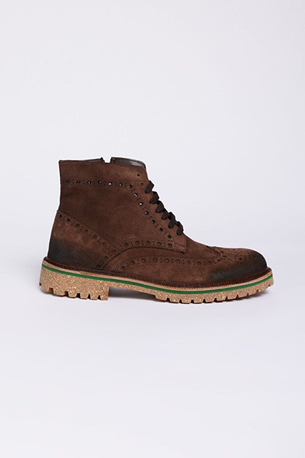 Men's Winter Casual - 100% Leather Brown Boots