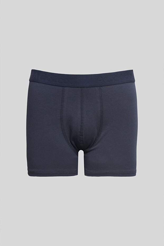 Erkek Premium Pamuklu Lacivert-kırmızı 3'lü Esnek Boxer Paketi (Damat Bohçası) Çeyiz Seti - 4