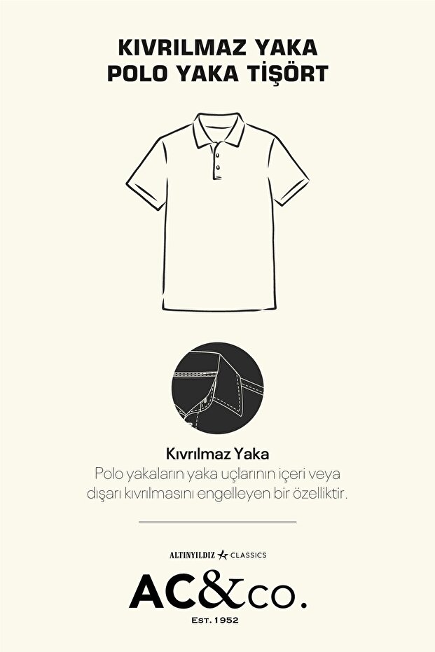 Erkek Gül Kurusu %100 Pamuk Kıvrılmaz Pike Polo Yaka Slim Fit Dar Kesim Tişört - 6
