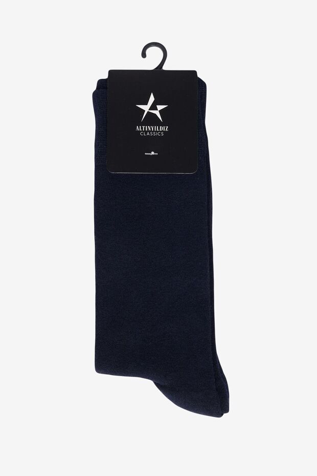Men's Navy Blue Single Bamboo Socks