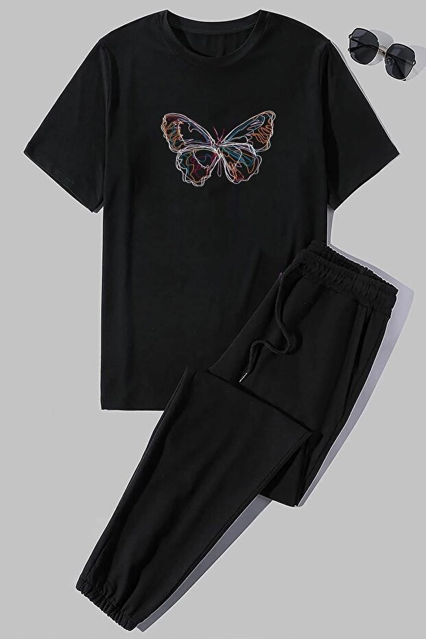 Unisex Butterfly 2-Piece Tracksuit Set