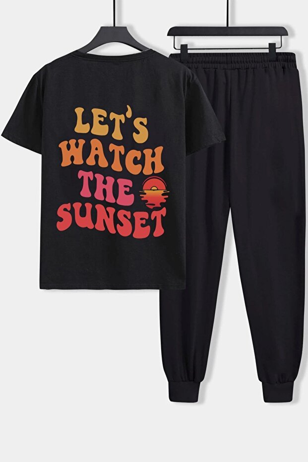 Comfortable Design Unisex Lets Watch the Sunset 2-Piece Tracksuit Set