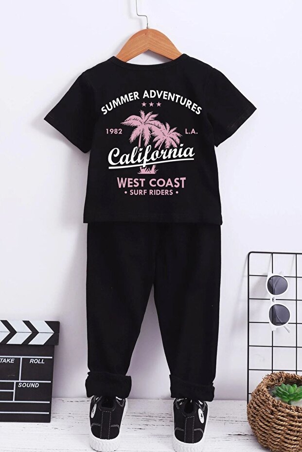 Children's California Printed Bottom - Top Tracksuit Set