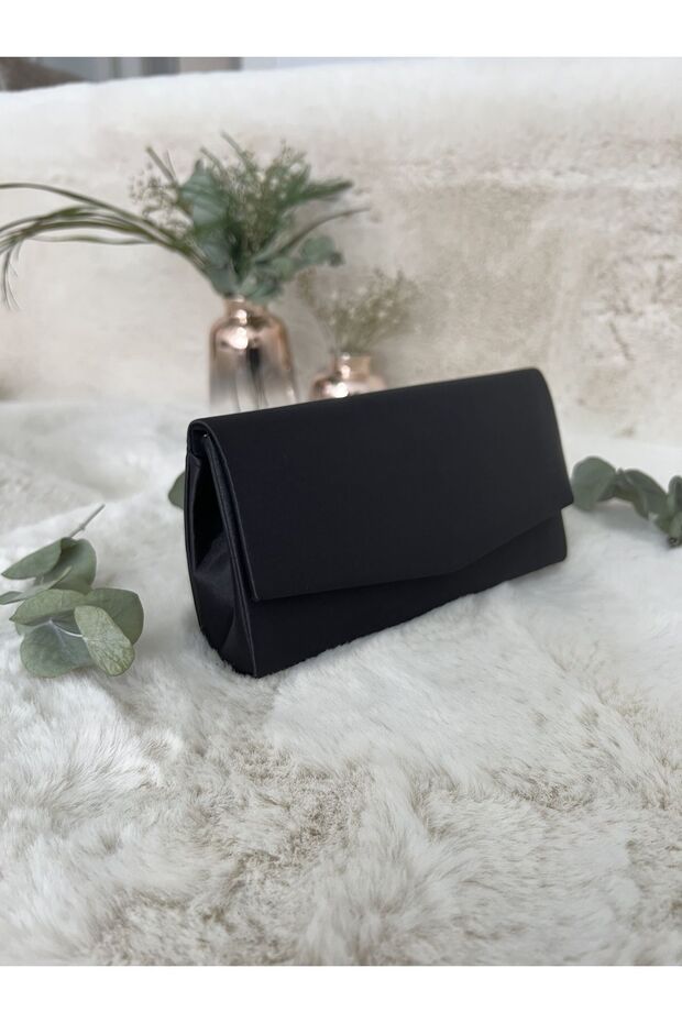 Black Satin Women's Evening Dress Bag