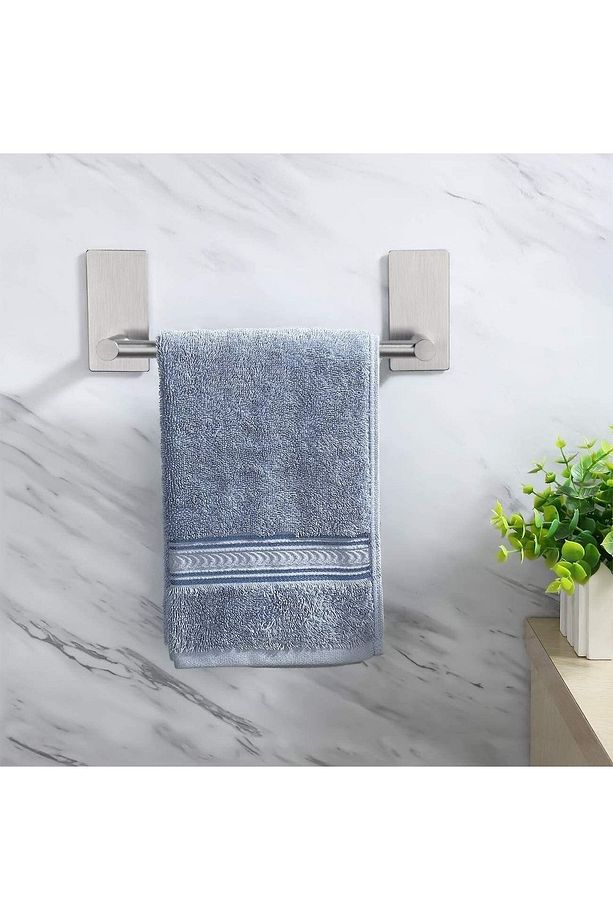 Paslanmaz Çelik Yapışkanlı Havluluk 30cm Anında Kolay Montaj Vida Yok! - 2