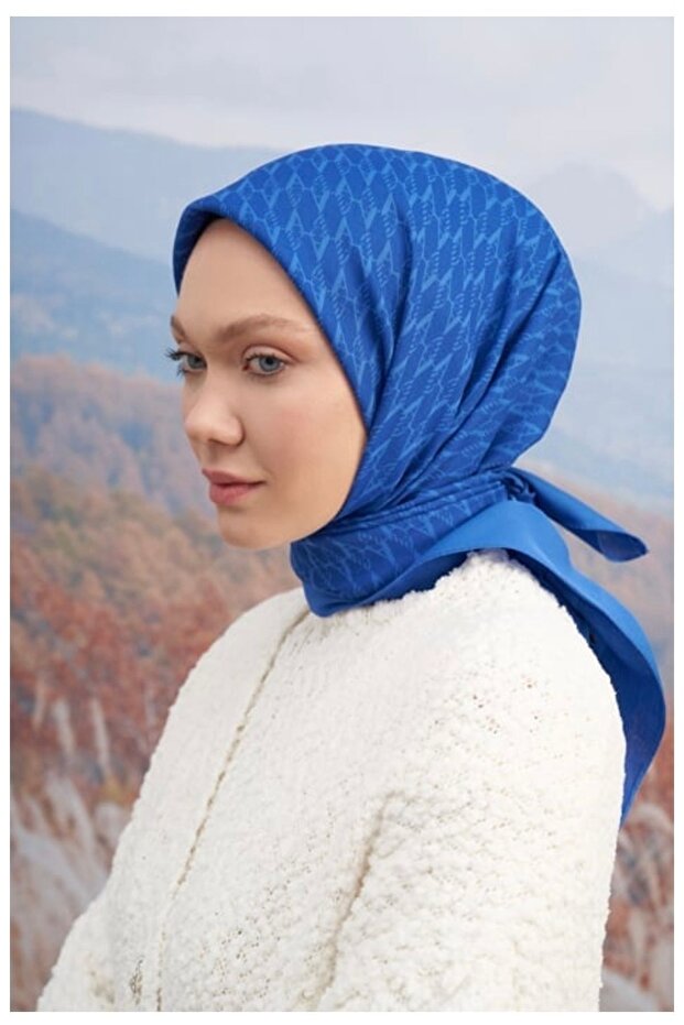 Cotton Monogram Eşarp Saks
