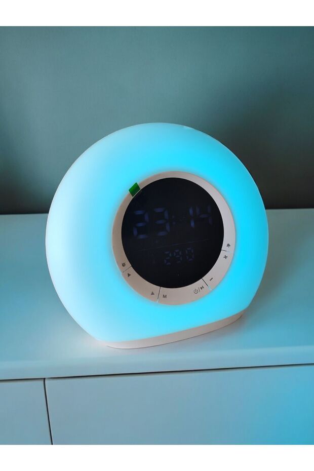 HOPARLÖR P11 BLUETOOTH TERMOMETRE SAAT VE SAATÇALAR LED MÜZİK ÇALAR RENKLİ AMBİYANS VE IŞIKLAR - 5