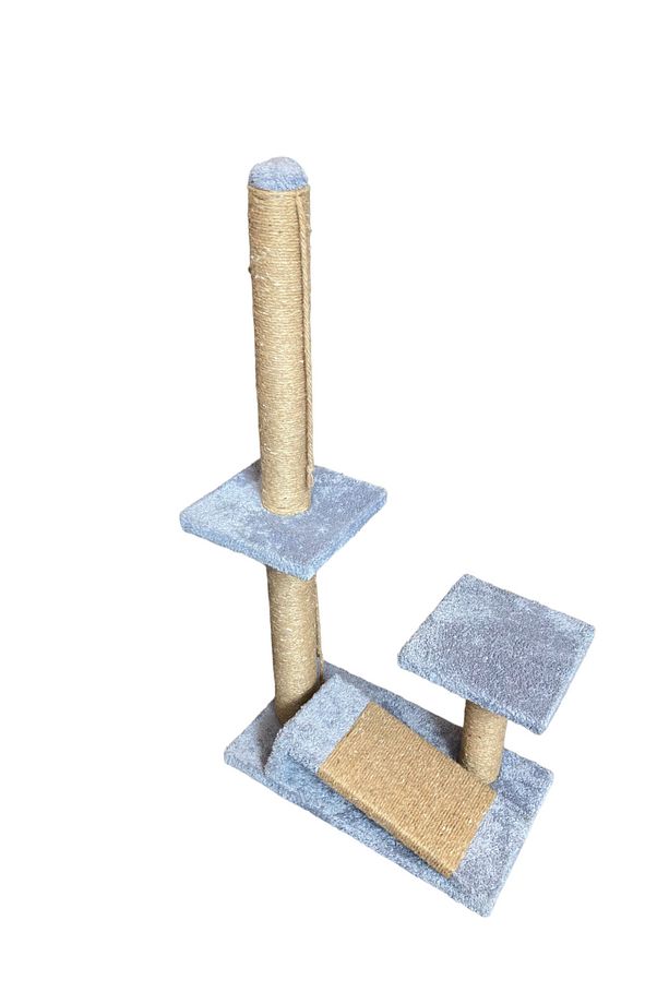 82 cm Basamaklı Rampalı Yüksek Tırmalama Tahtası Kedi Oyun Platformu - 1