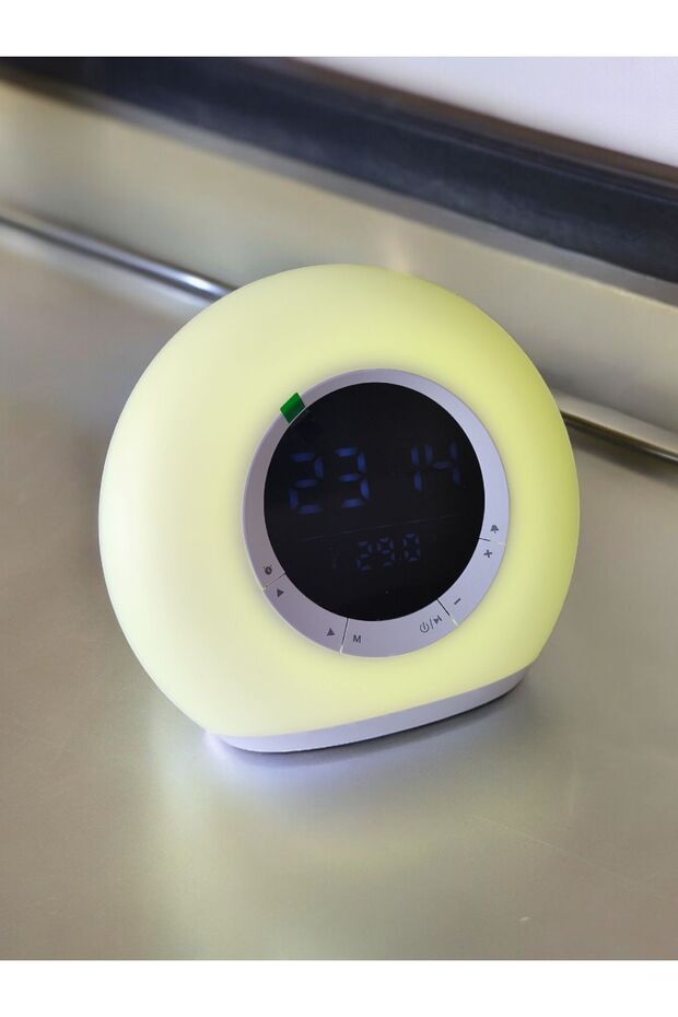 HOPARLÖR P11 BLUETOOTH TERMOMETRE SAAT VE SAATÇALAR LED MÜZİK ÇALAR RENKLİ AMBİYANS VE IŞIKLAR - 6