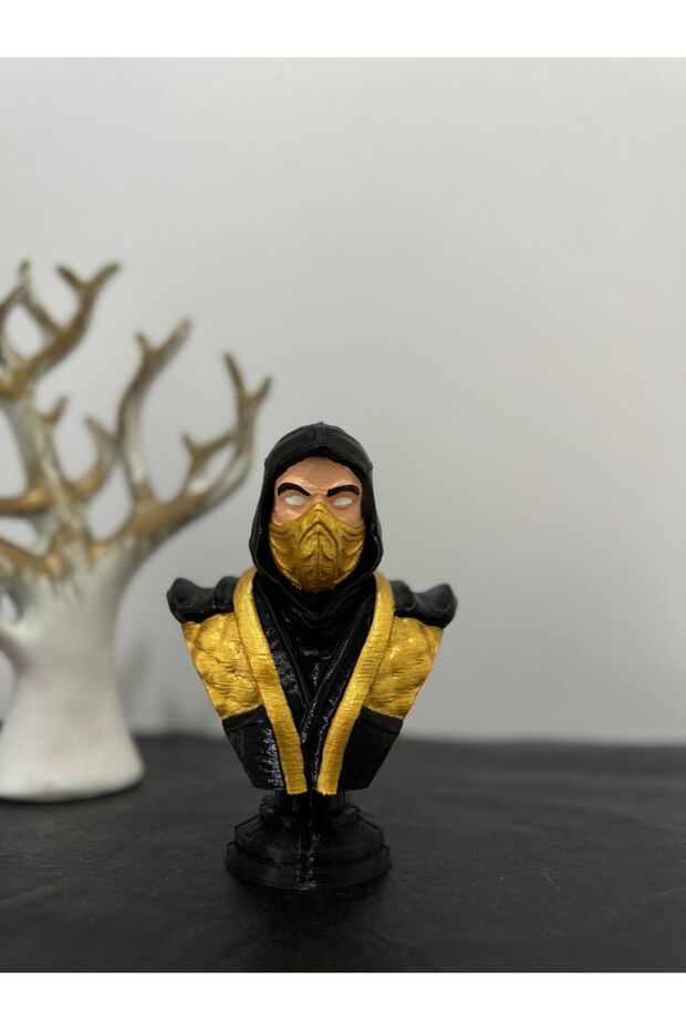 KARGAWORKS Scorpion Büst Figür 12.5cm Boyalı - Mortal Kombat Hanzo Hasashi