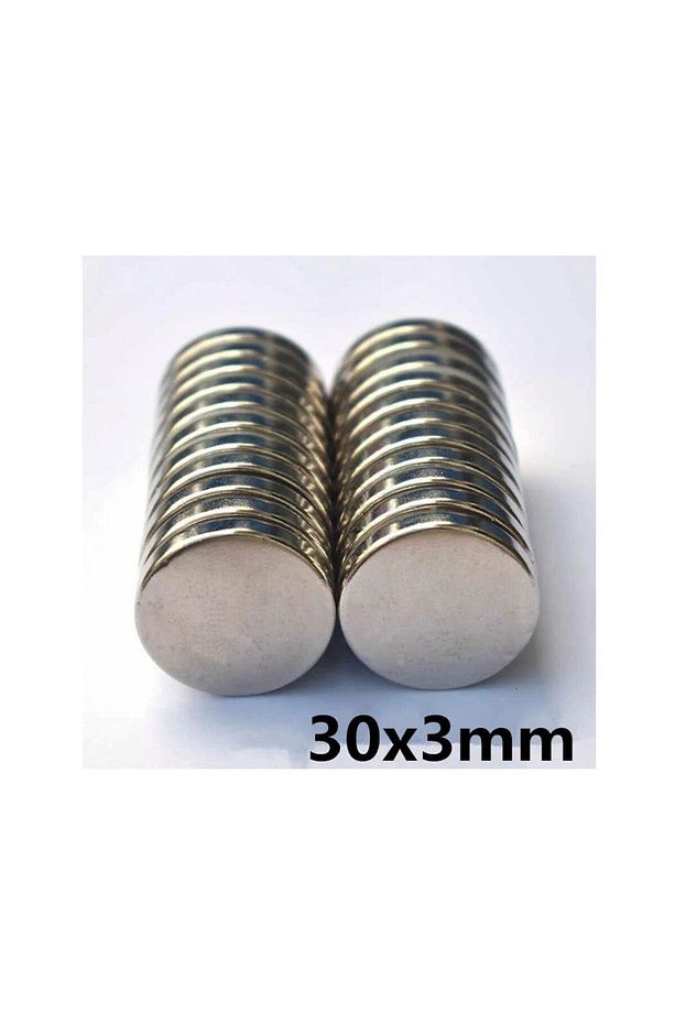 Neodyum Mıknatıs Magnet Yuvarlak 30x3 mm ( 3 cm çap - 3 mm kalınlık )  - 1 adet - 3