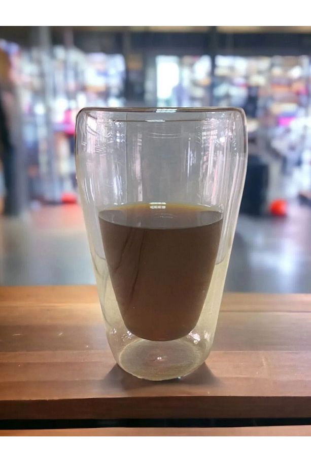 Yeni Stil Çift Cidarlı Uzun Bardak 400 ml Su, Meşrubat, Nescafe, Latte Bardağı 2 Adet - 2258 - 8