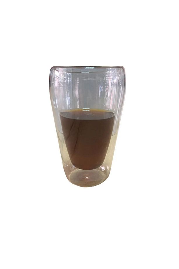Yeni Stil Çift Cidarlı Uzun Bardak 400 ml Su, Meşrubat, Nescafe, Latte Bardağı 2 Adet - 2258 - 7