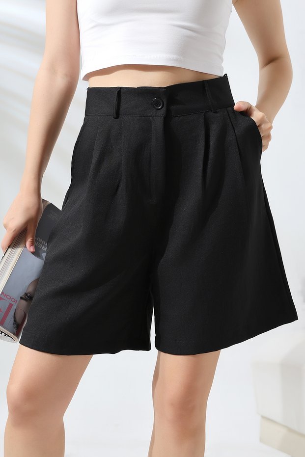 Linen Above Knee Shorts