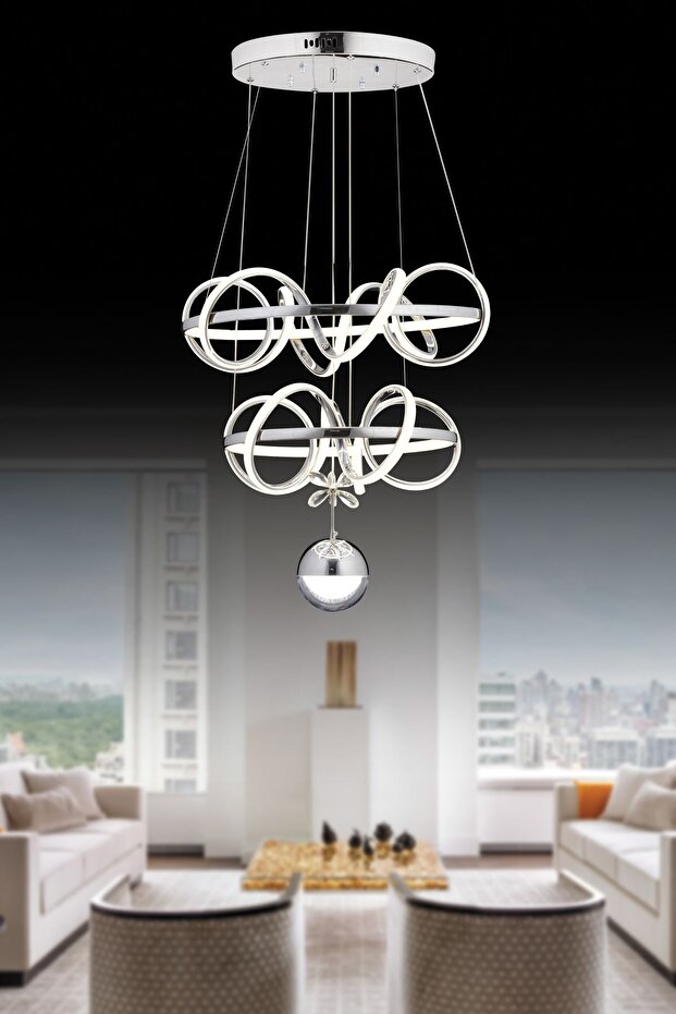 LED AVİZE MODERN KUZEY ÇİFT KATLI AVİZE - 1