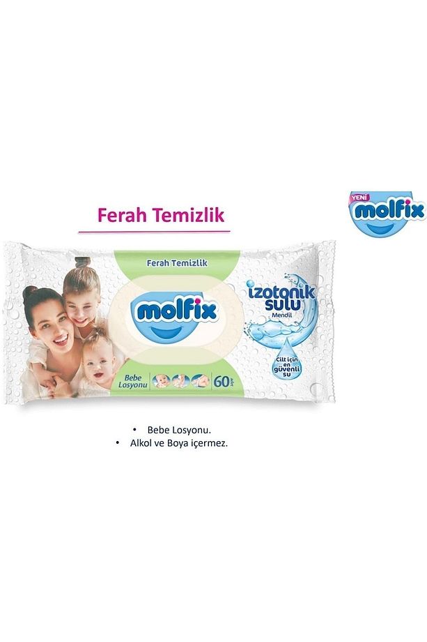 Islak Havlu Mendil İzotonik Ferah Temizlik 48 Li set 60 Yaprak Plastik Kapaklı - 3