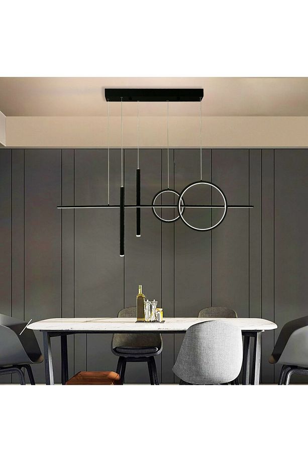 Sarkıt Led Avize Cubiform Çemberli - 5