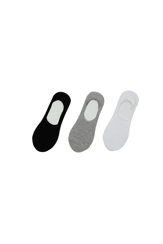 DELIAH BLACK WHITE GRAY Ballet Flats SOCKS