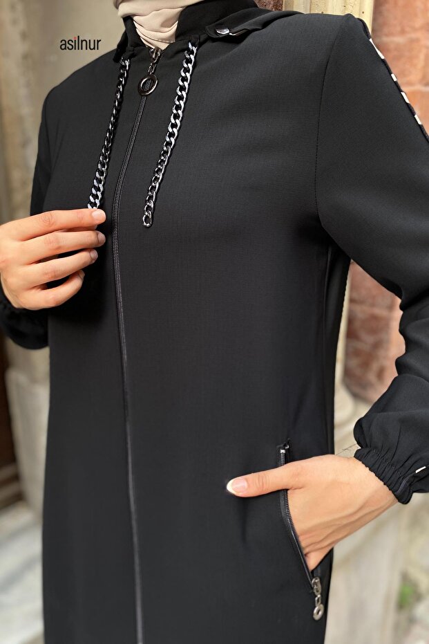 فستان ميسرا بنقشة الفهد باللون الأسود - 5