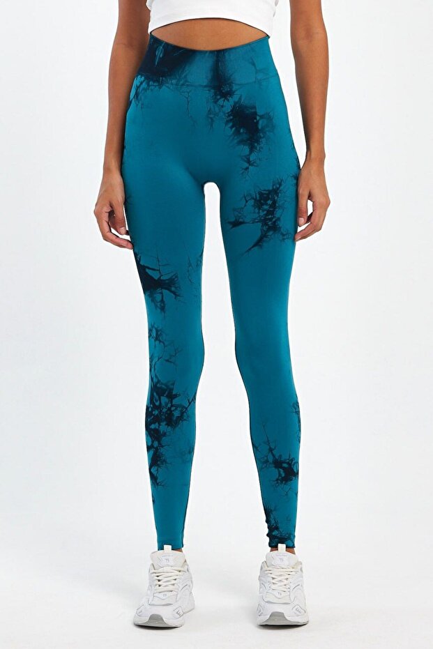 Shmart Seamless Patterned Tights with Gathered Back - 3
