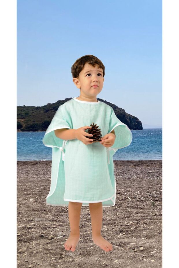 Kids Baby Muslin Poncho with Hood 1-4 Years