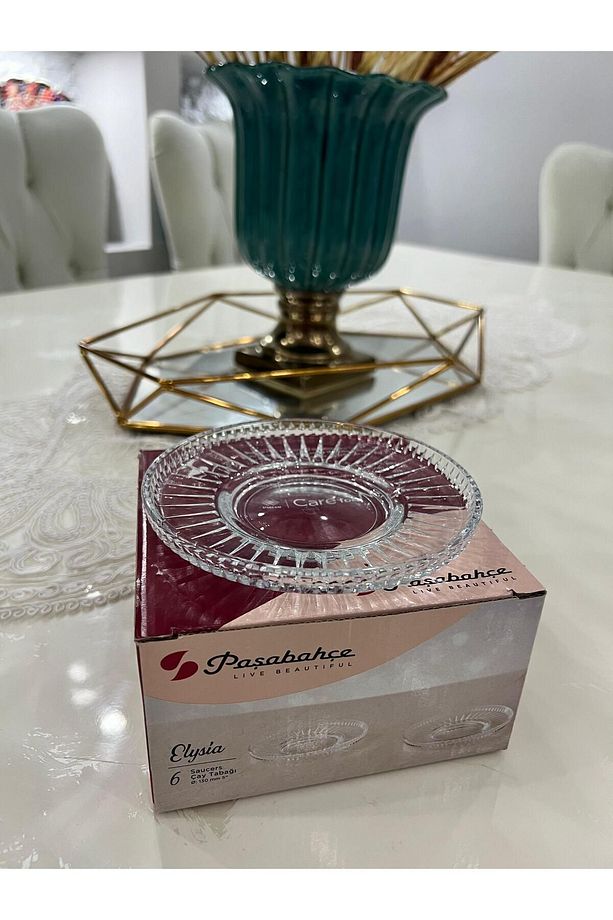 Yeni? 12 Parça Elysia Çay Seti 6 Adet (54771) Elysia Çay Tabağı / 6 Adet (42901) Çay Bardağı - 4